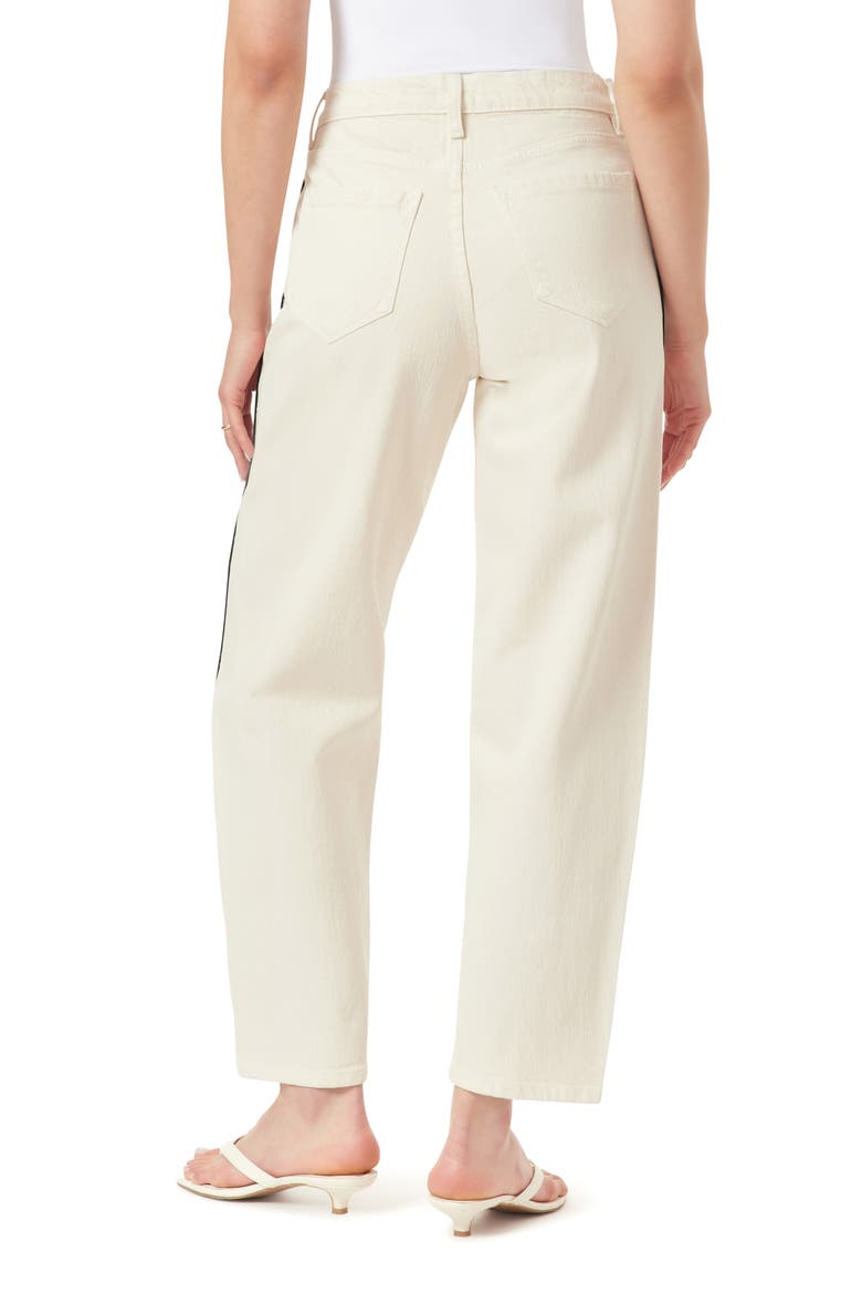High Rise Piped Barrel Leg Pants, Alternate, color, WINTER WHITE