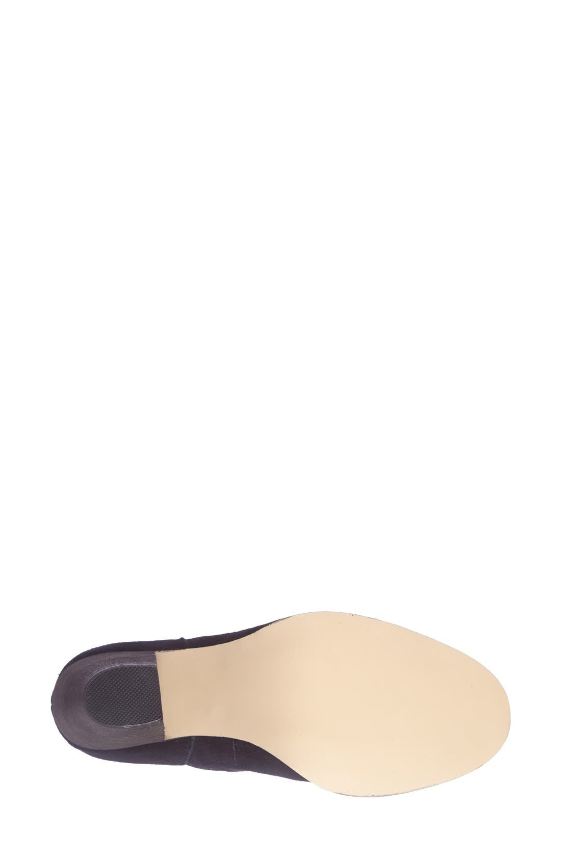 'Alba' Western Bootie, Alternate, color, BLACK SUEDE
