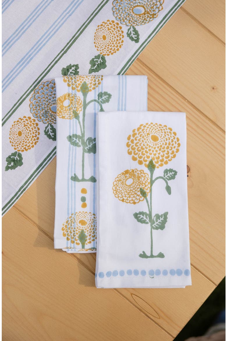 Marigold Stripe Napkins - Set of 4, Alternate, color, Uniform Blue