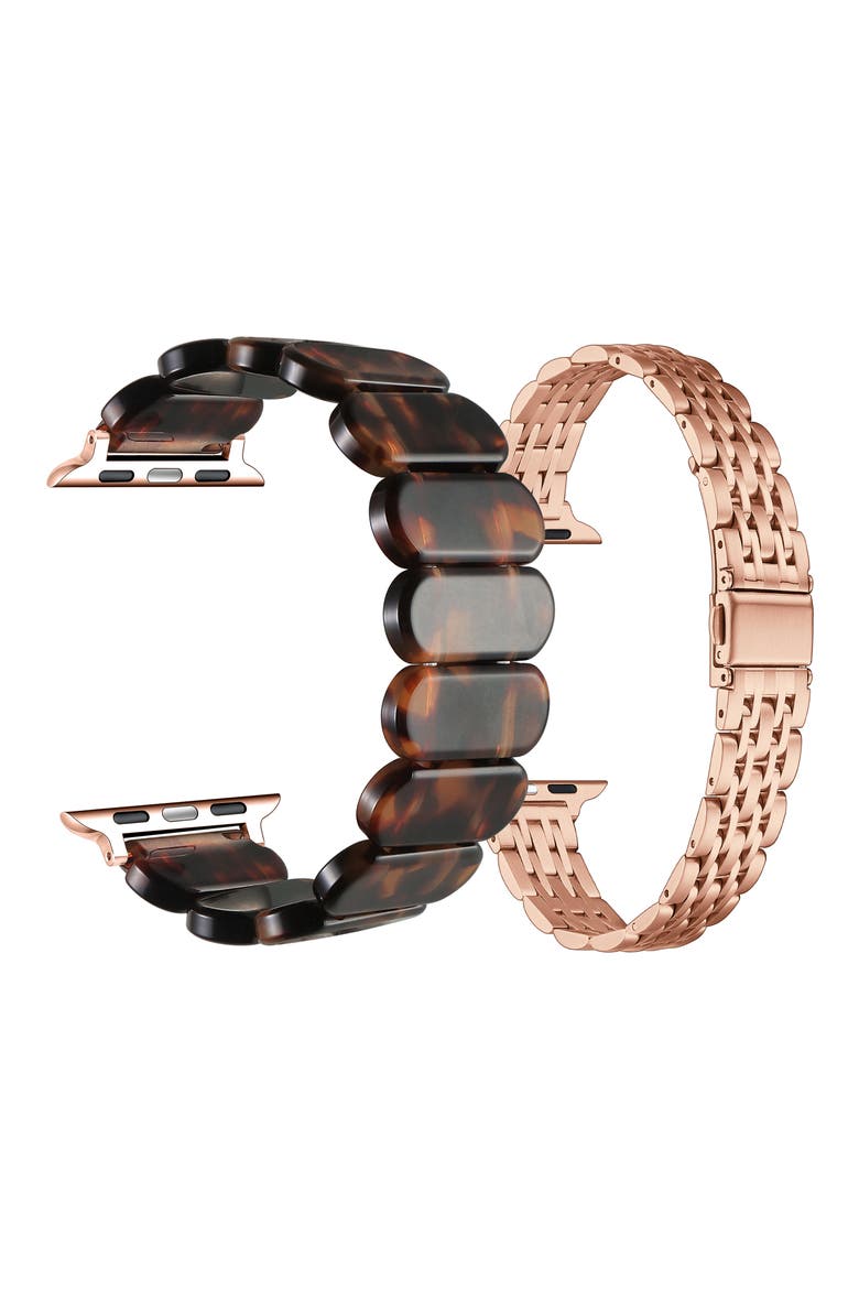 Rainey Skinny Reese 2-Pack Assorted Apple Watch® Watchbands, Alternate, color, BROWN ASSORTED