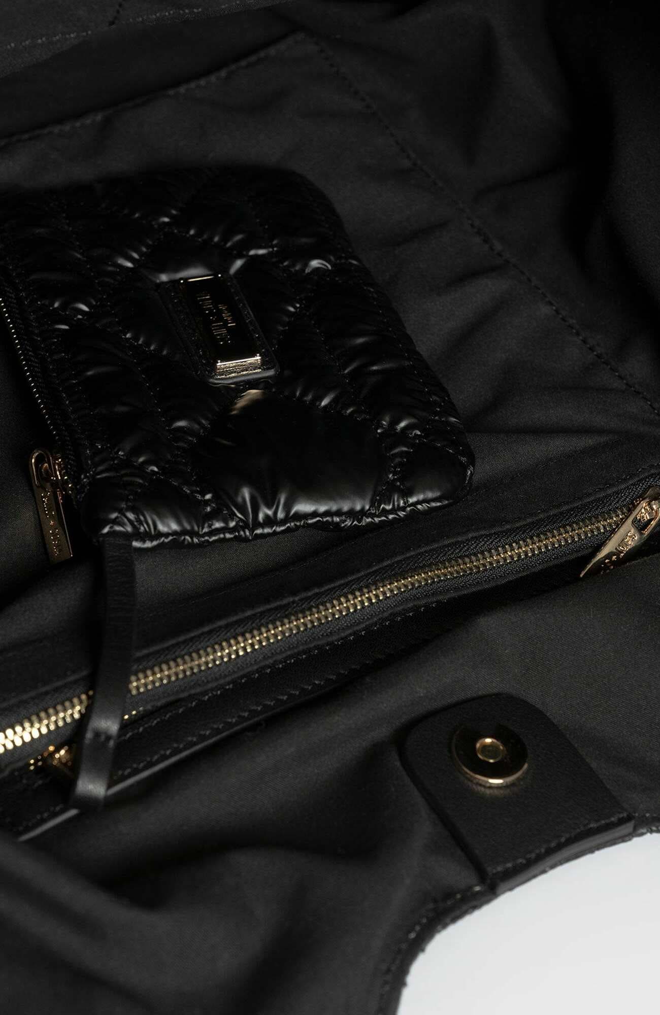 Saint + Sofia Large Stella Quilted Shoulder Tote Bag, Alternate, color, Black