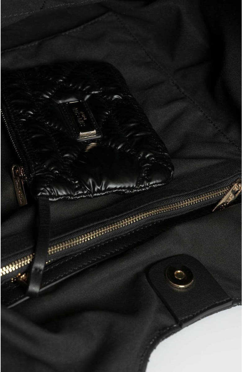 Saint + Sofia Large Stella Quilted Shoulder Tote Bag, Alternate, color, Black