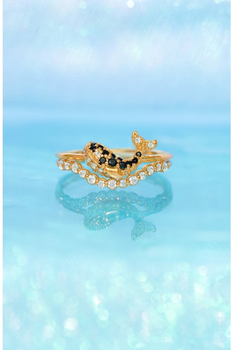 Whale Stacking Ring Set, Alternate, color, GOLD