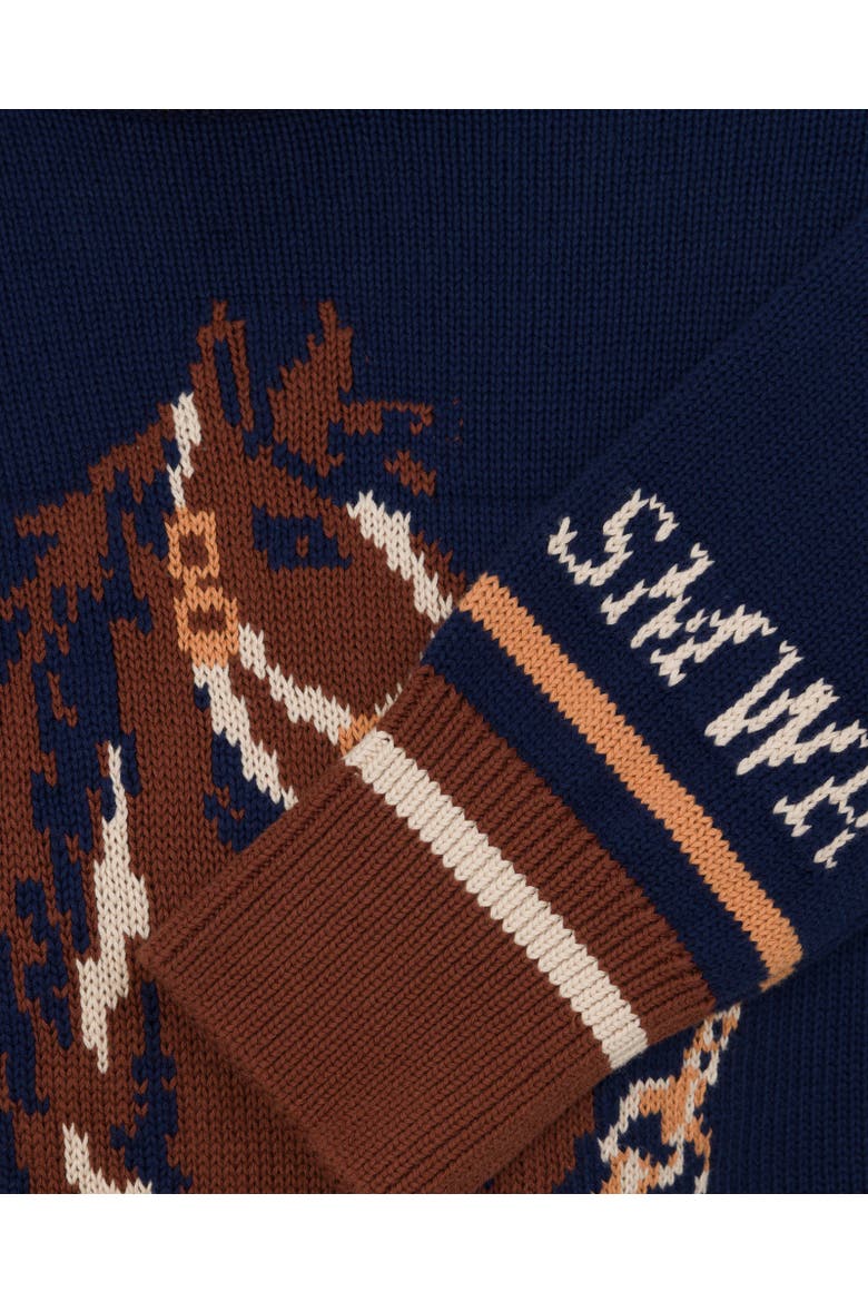 Le Rodeo Knit Sweater, Alternate, color, Navy