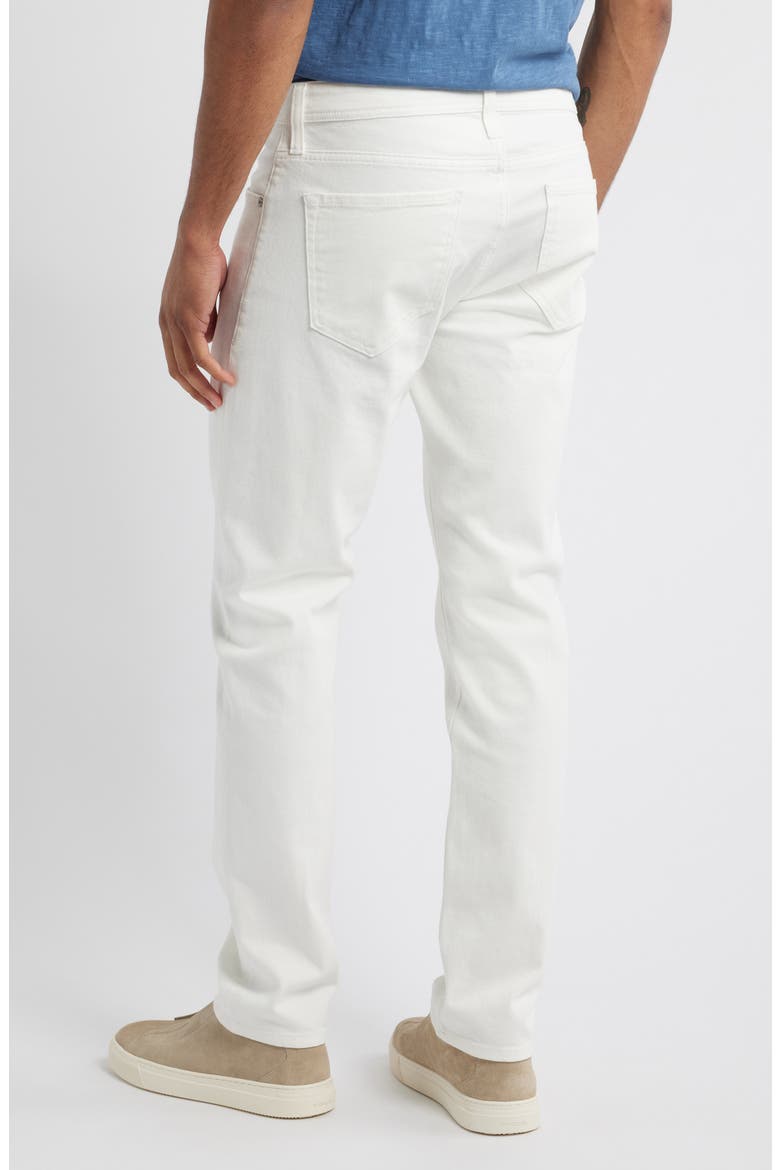 Slim Straight Leg Stretch Cotton Jeans, Alternate, color, SOFT WHITE