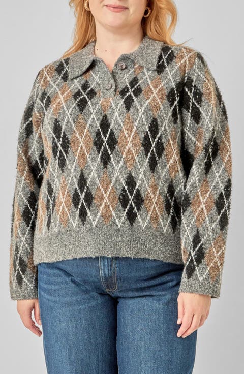 Argyle Collared Sweater