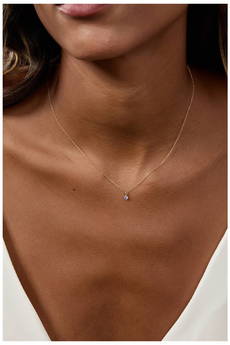 Something Blue Pendant Necklace, Alternate, color, GOLD