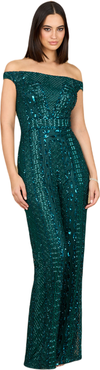 LARA New York Beaded Off Shoulder Jumpsuit