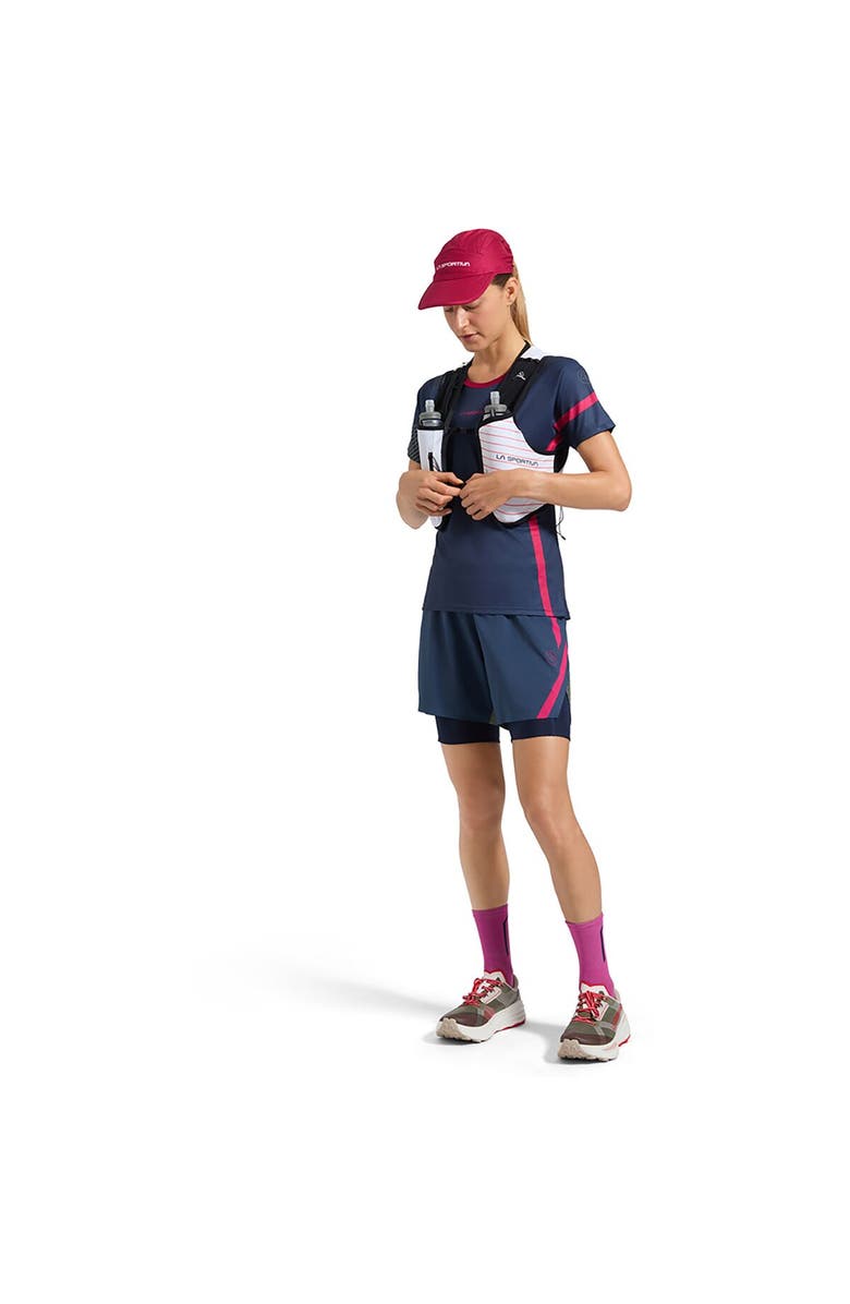 La Sportiva Flow 5In Short - Women's, Alternate, color, Night Sky/Cypress