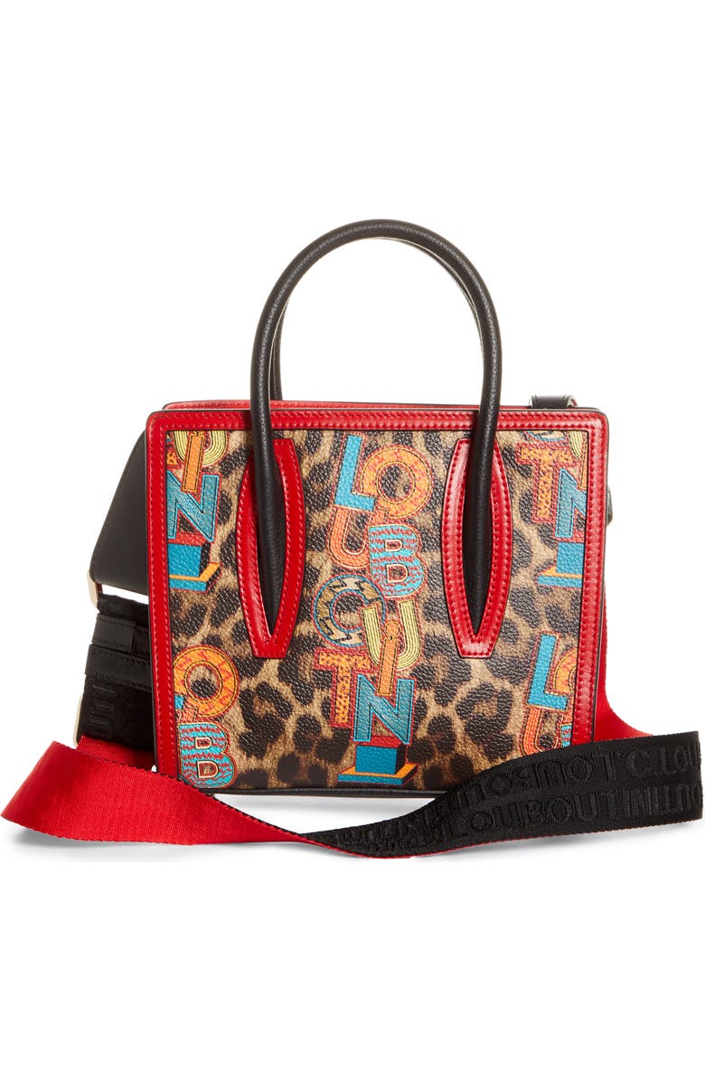 Christian Louboutin Mini Paloma Loubielo Print Calfskin Leather Satchel, Alternate, color,