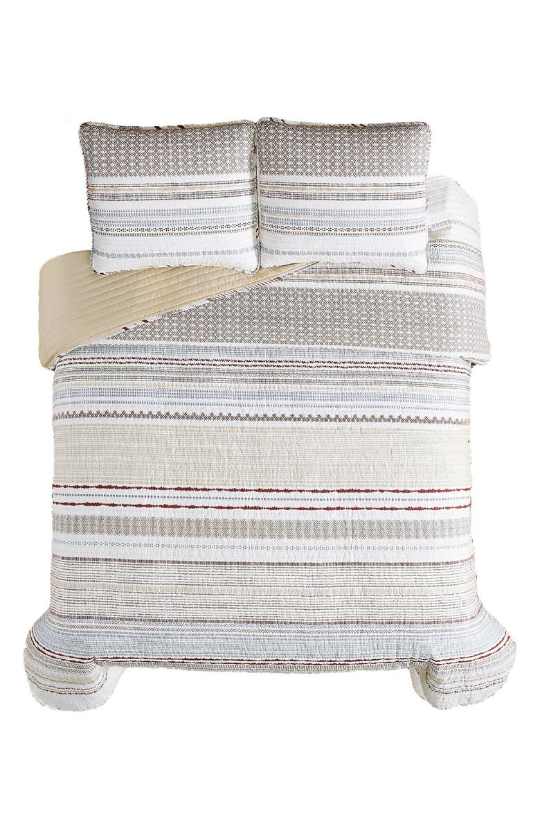 Lucky Brand Leigha Vertical Stripe 3-Piece Quilt Set, Main, color,