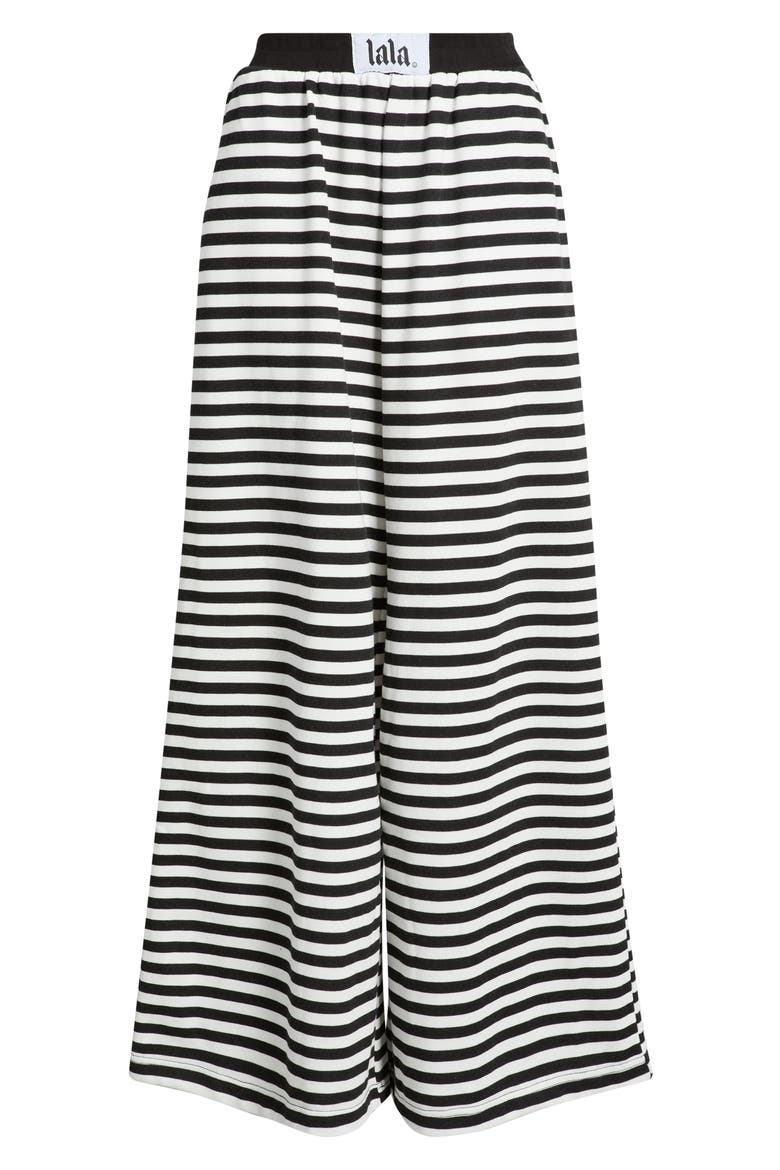 Do No Harm Striped Wide Leg Pants, Alternate, color, BLACK AND WHITE STRIPE