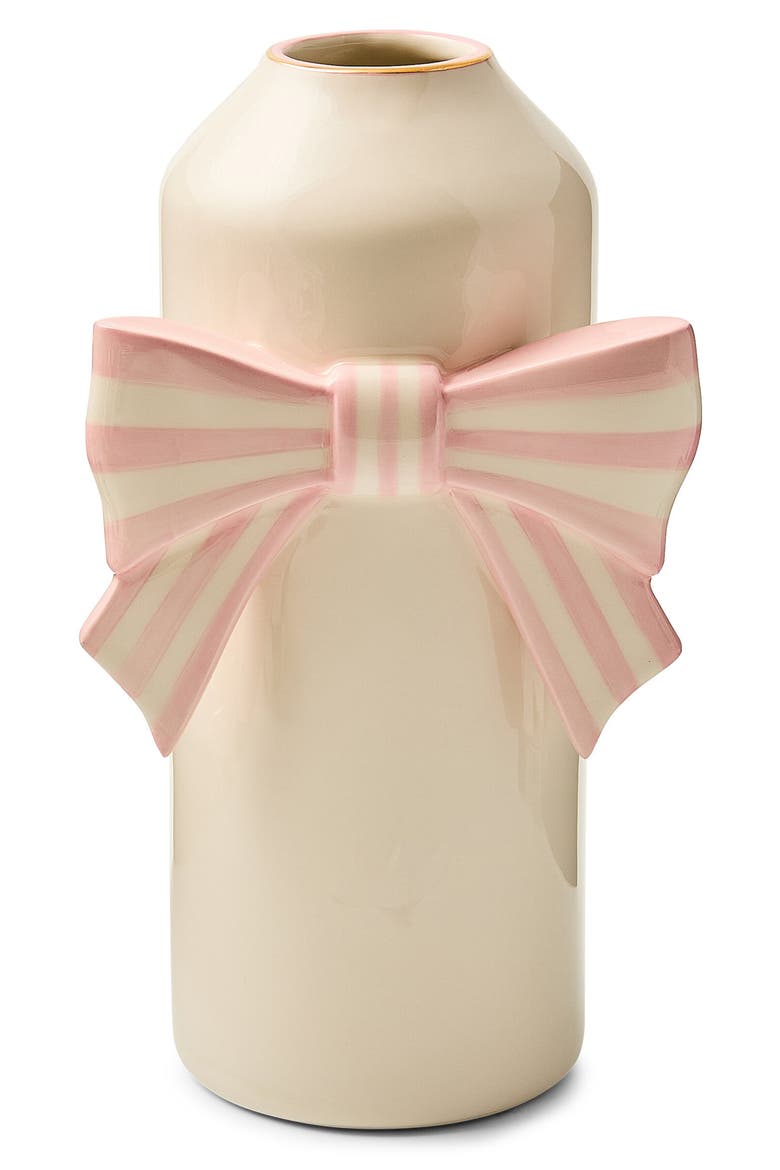Rosy Bow Vase, Main, color, ROSY