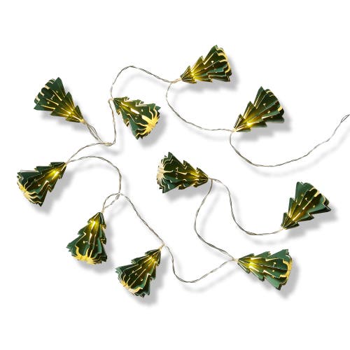 Tag Paper Tree Led String Lights Indoor Christmas Green Decor