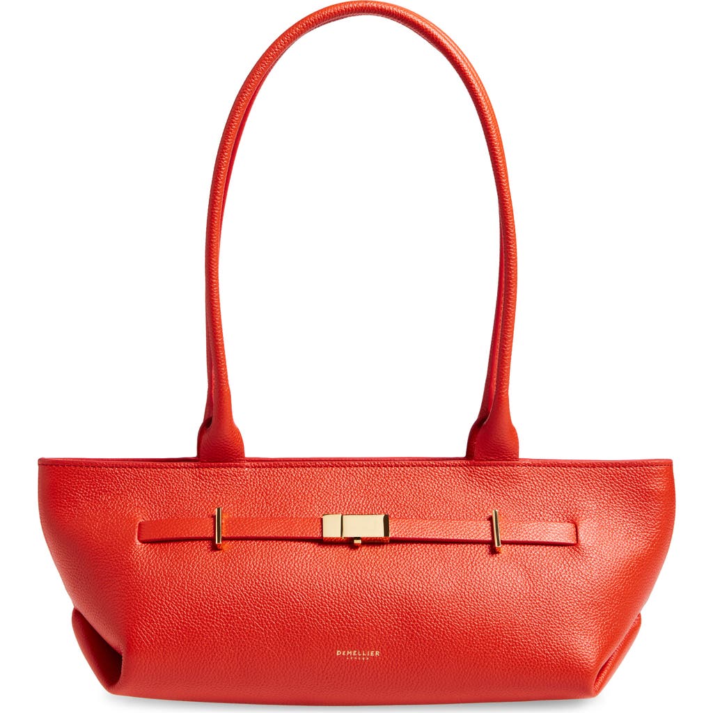 Demellier The New York Leather Shoulder Bag In Red