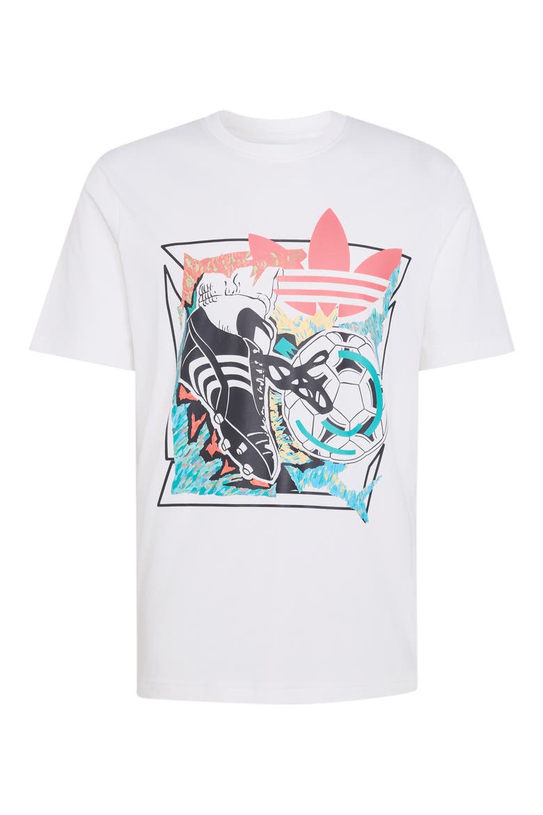 Anime Soccer Cotton Graphic T-Shirt, Alternate, color, WHITE/ /