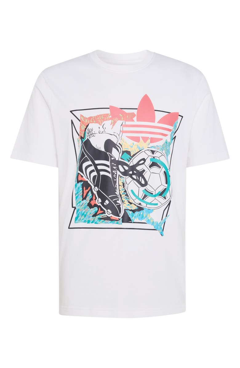 adidas Anime Soccer Cotton Graphic T-Shirt, Alternate, color, White/ /