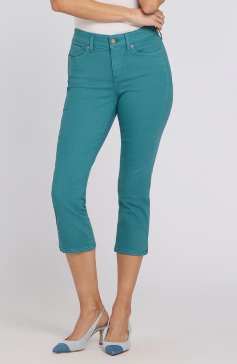 Chloe Cool Embrace® Side Slit Capri Jeans (Optic White)