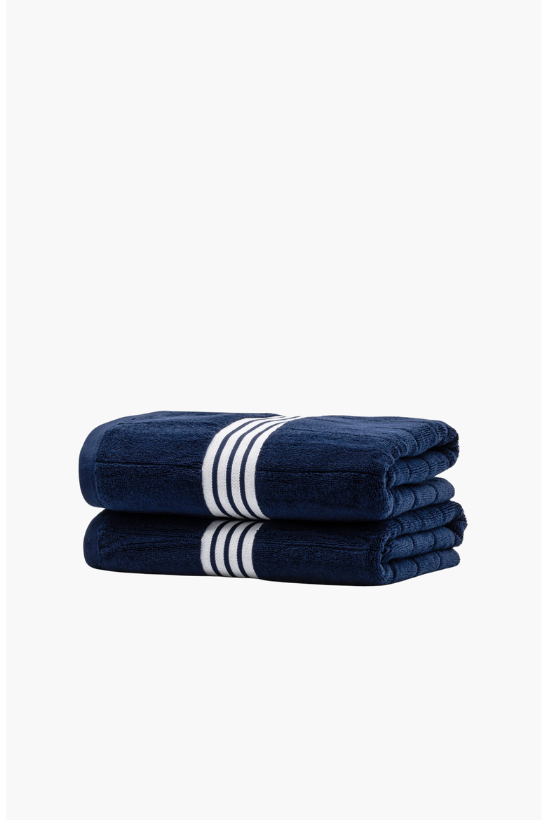 Nautilus 2-Piece Bath Towel Set, Alternate, color, Navy / White