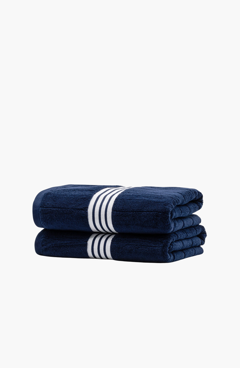 Italic Nautilus 2-Piece Bath Towel Set, Alternate, color, Navy / White