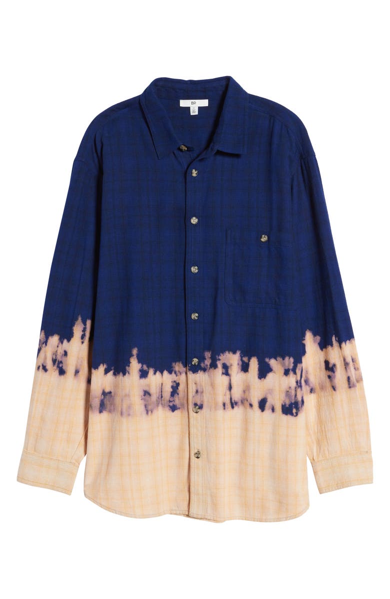 BP. Be Proud Pride Gender Inclusive Dip Dye Flannel Shirt, Alternate, color,