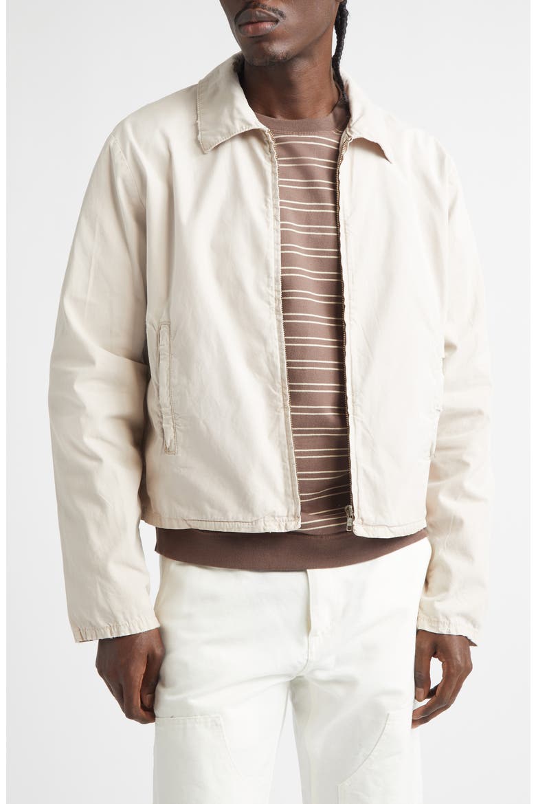 Phil Distressed Zip Jacket, Main, color, BEIGE