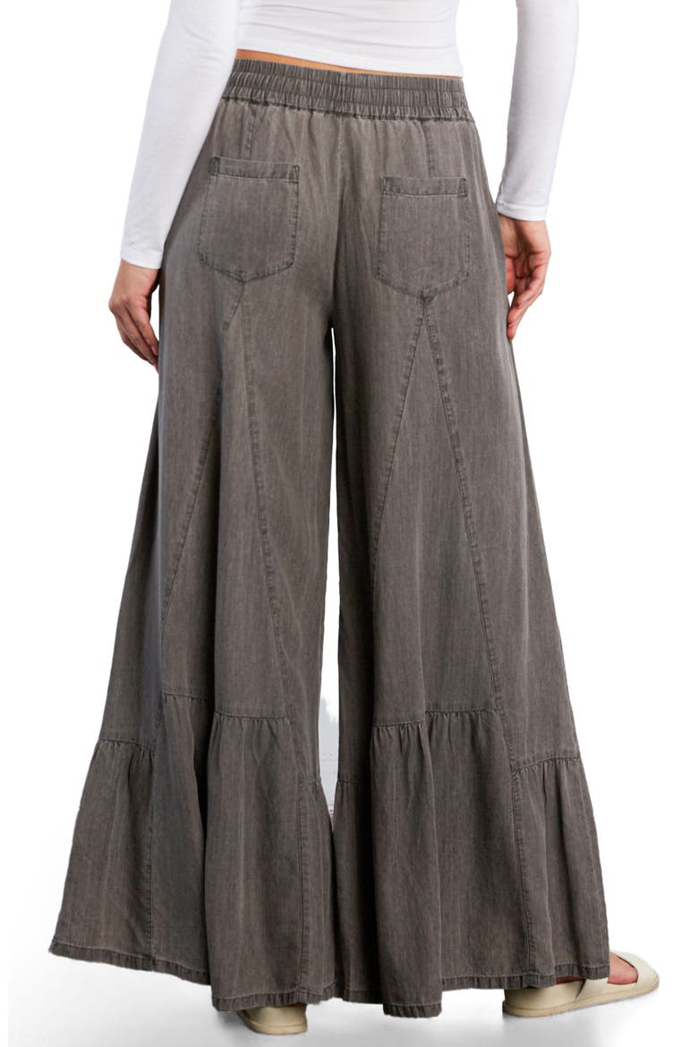 Drawstring Waist Tiered Pants, Alternate, color, GREY