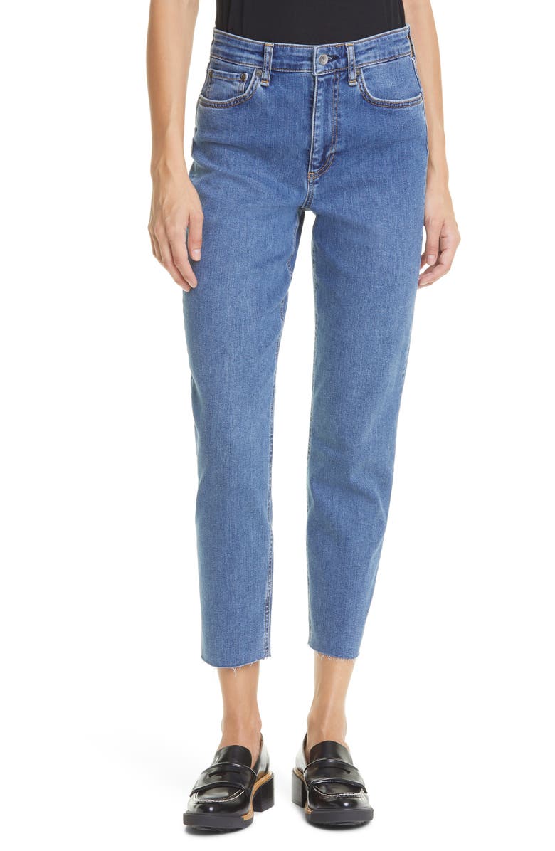 rag & bone Nina High Waist Ankle Cigarette Jeans, Main, color, 
