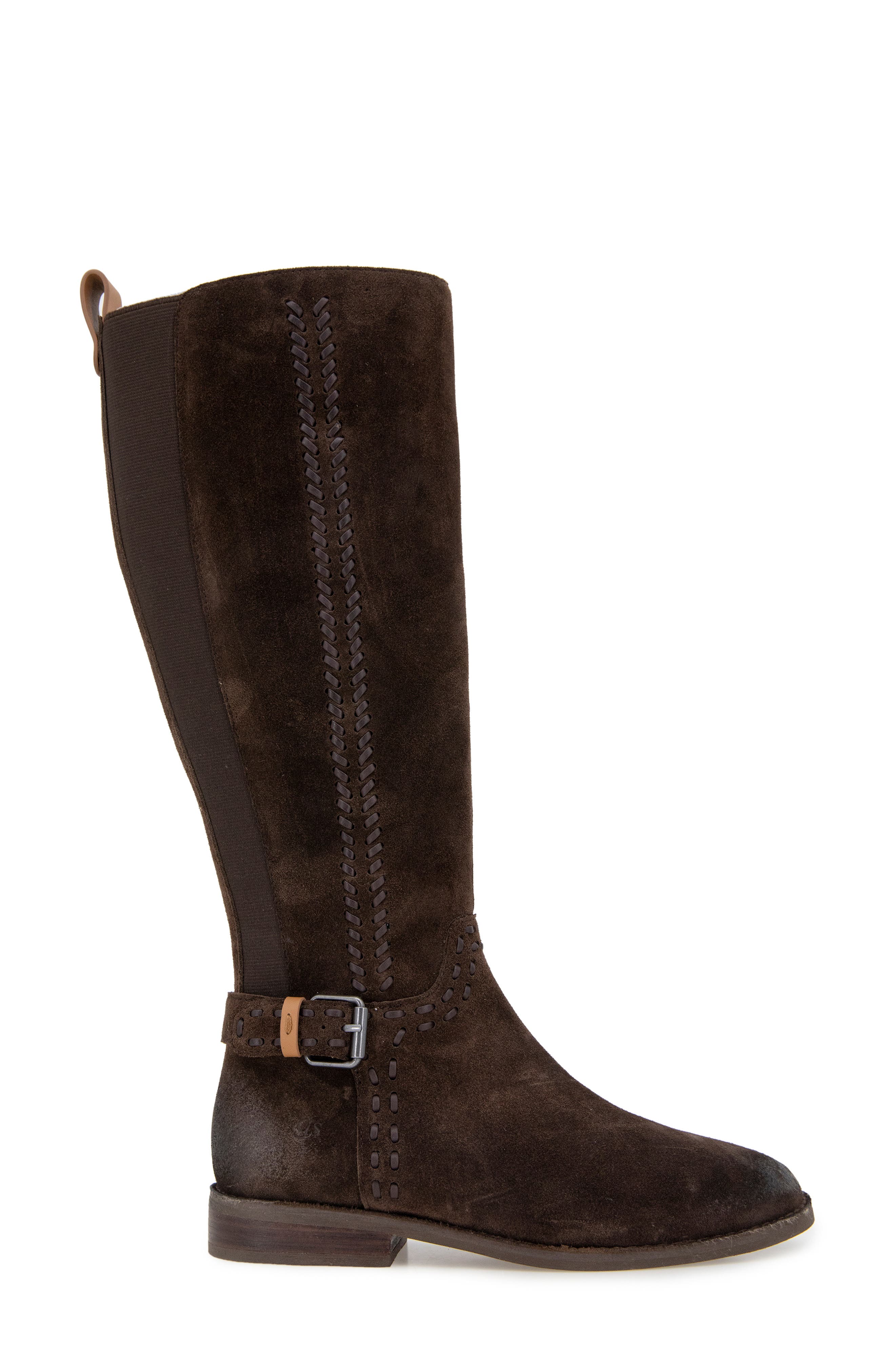 Elmwood Knee High Boot, Alternate, color, CHOCOLATE SUEDE