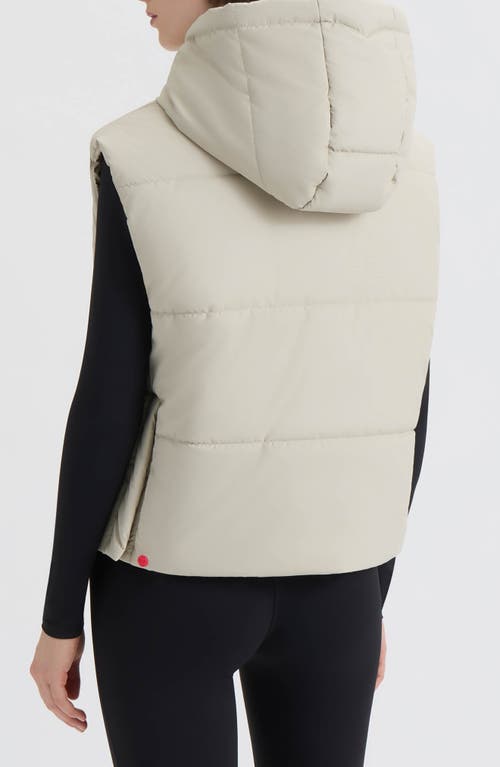 Hunter Lindsey Quilted Coated Water Repellent Vest In White