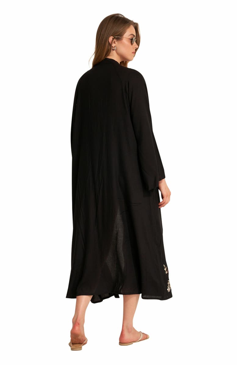 Gottex Beach Life Peacock Swim Cover Up Kimono, Alternate, color,