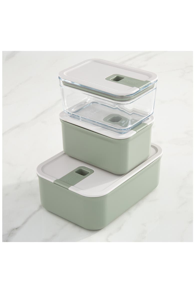 Leo Balance 3-Piece Perfect Seal Food Storage Container Set, Alternate, color, SAGE