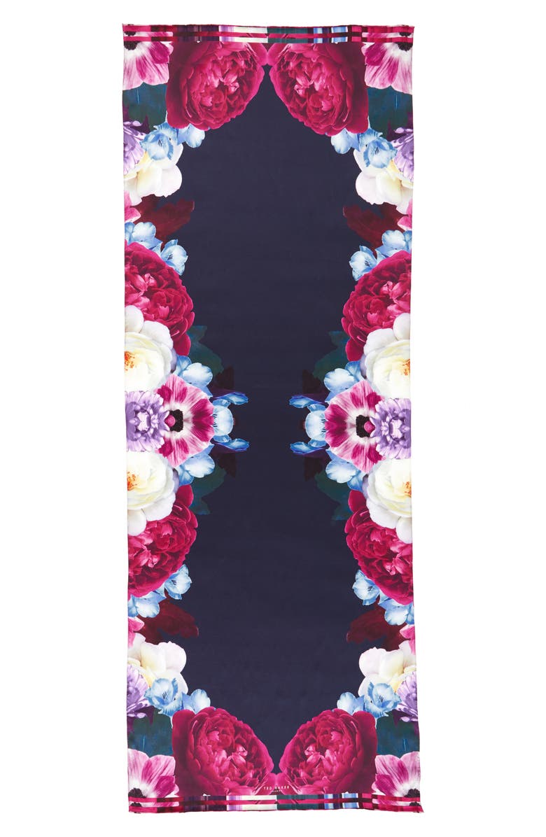Ted Baker London Blushing Bouquet Silk Scarf, Alternate, color, 
