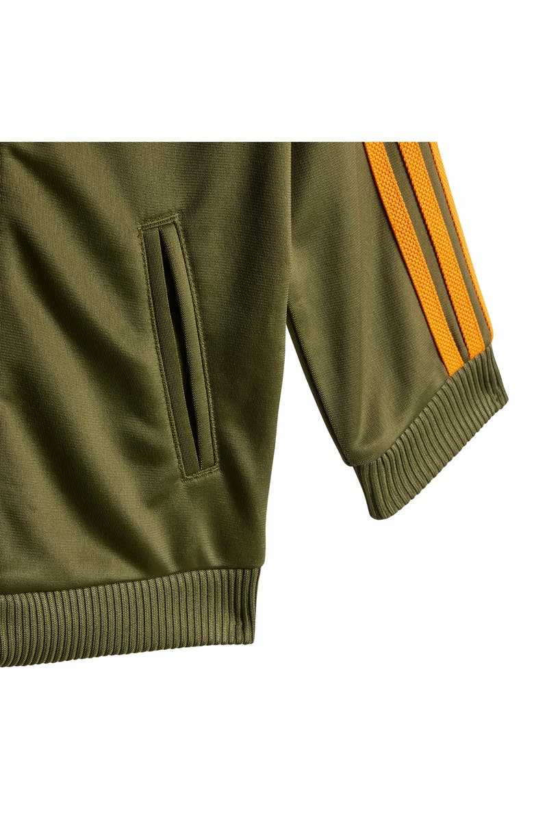 adidas Firebird Recycled Polyester Track Jacket & Pants Set, Alternate, color, Focus Olive