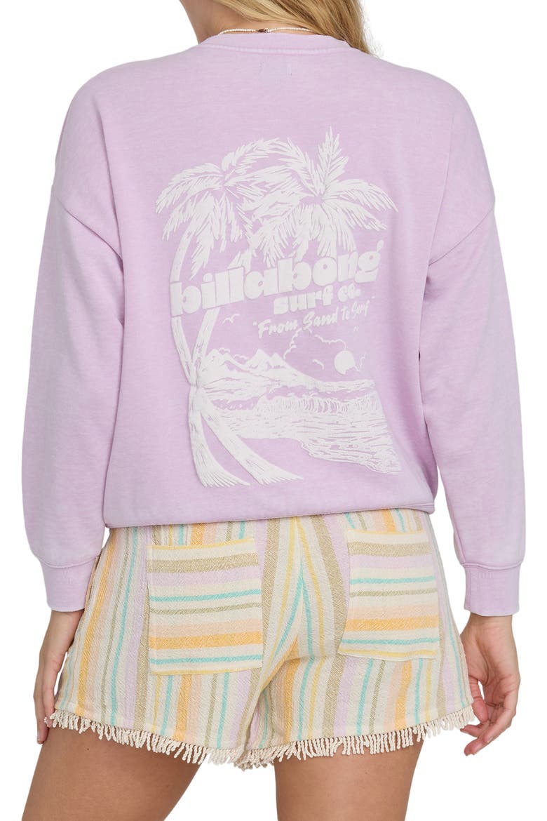 Echo Crew Fleece Graphic Sweatshirt, Alternate, color, SWEET LILAC