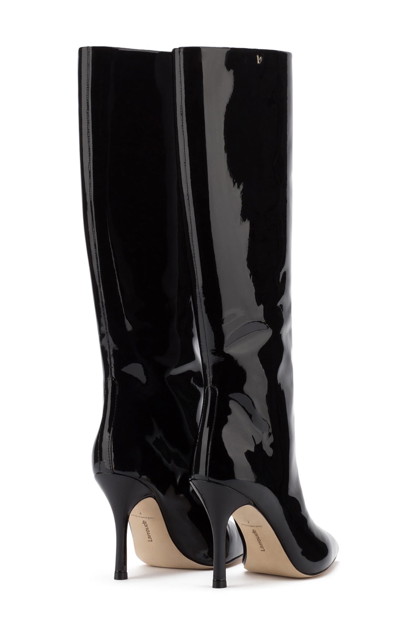 Larroudé Kate Pointed Toe Knee High Boot, Alternate, color, 