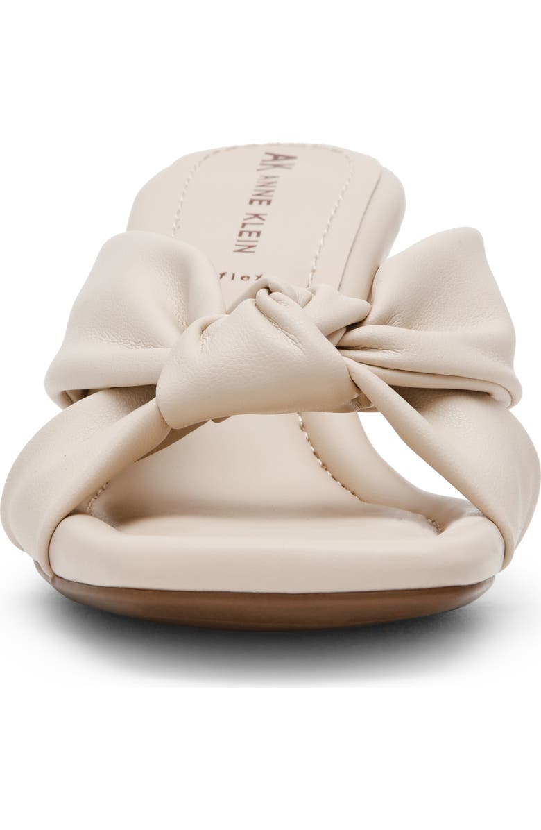 Anne Klein Jaiba Knotted Slide Sandal, Alternate, color, Bone