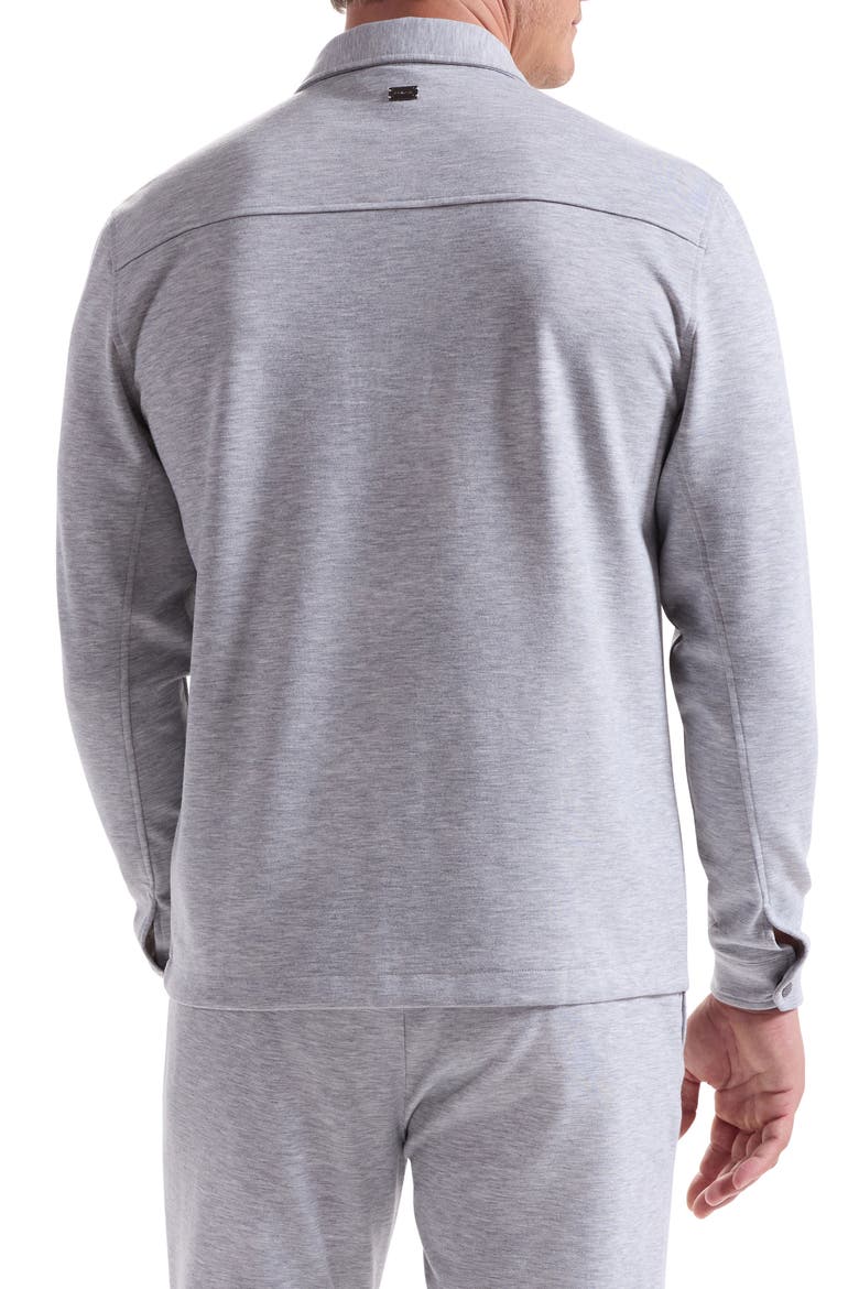 Heathered Kint Snap-Up Shirt Jacket, Alternate, color, CEMENT