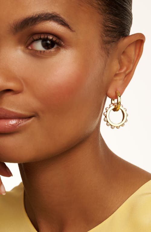 Ted Baker Lorrie Faux Pearl Double Link Drop Earrings In Gold Tone Pearl