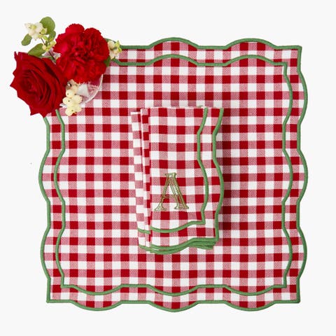 Felix Red & Green Gingham Napkins (Set of 4)
