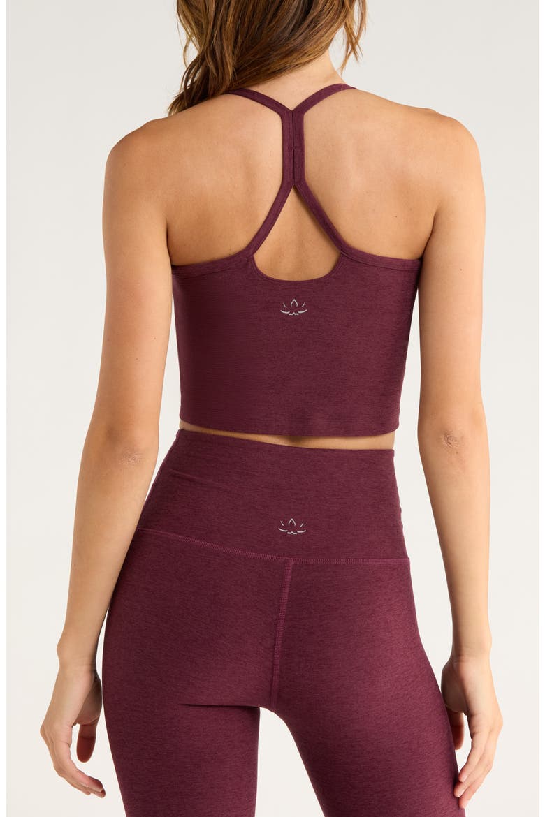 Space Dye Slim Racerback Crop Tank, Alternate, color, MIDNIGHT BURGUNDY HE