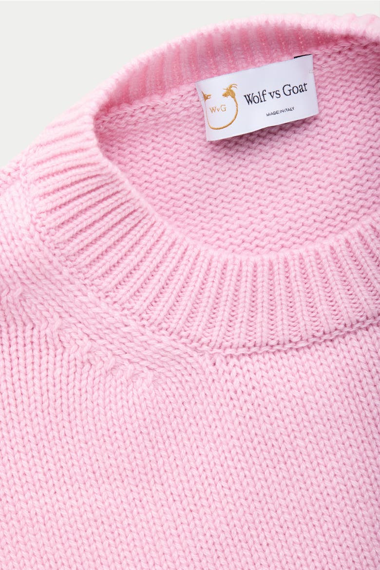 Cashmere Crewneck Sweater, Alternate, color, Rosa