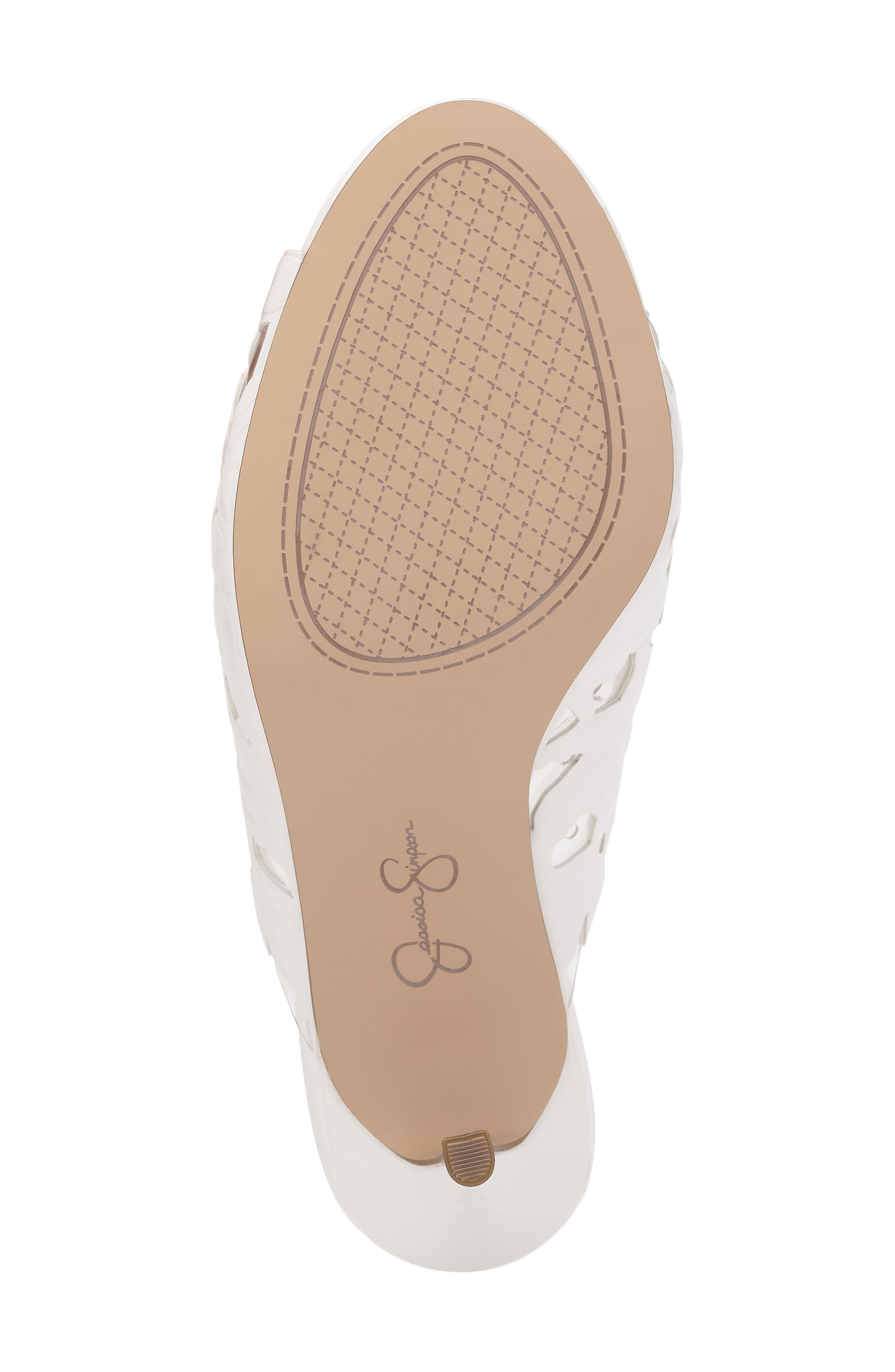 Jessica Simpson Justera Slide Sandal, Alternate, color, White Patent