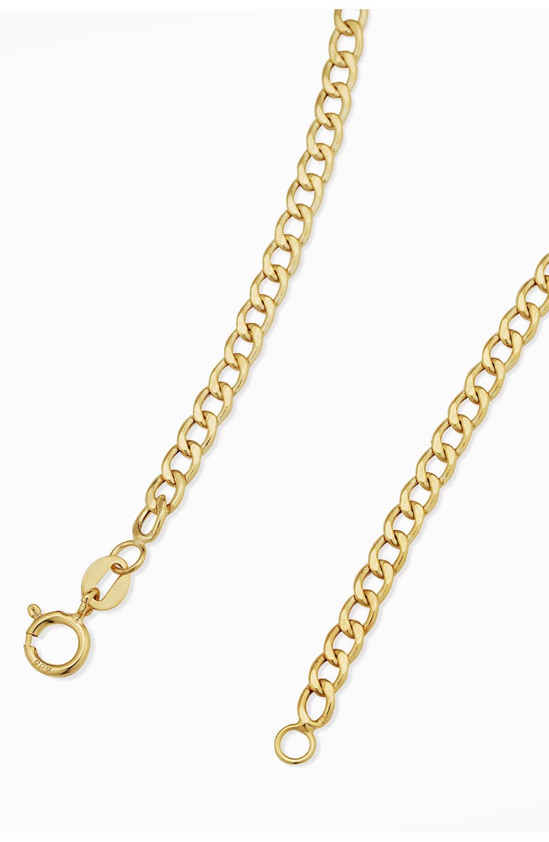 Oradina 14K Gold Dazzle Me Curb Bracelet, Alternate, color, Gold - White Zirconia