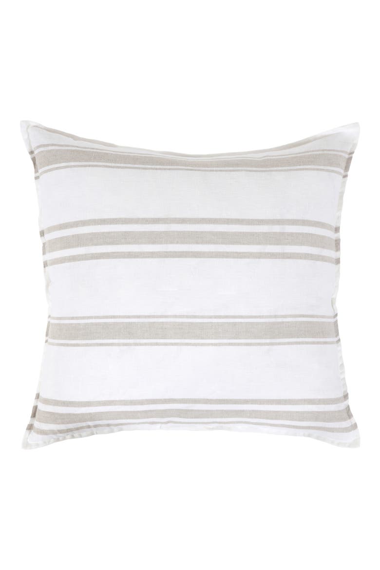 Jackson Stripe Linen Sham, Main, color, WHITE/NATURAL