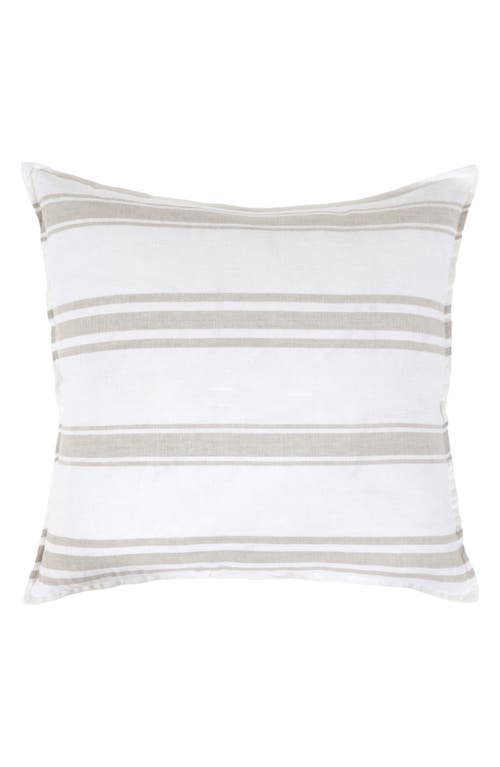 Pom Pom at Home Jackson Stripe Linen Sham in White/natural 