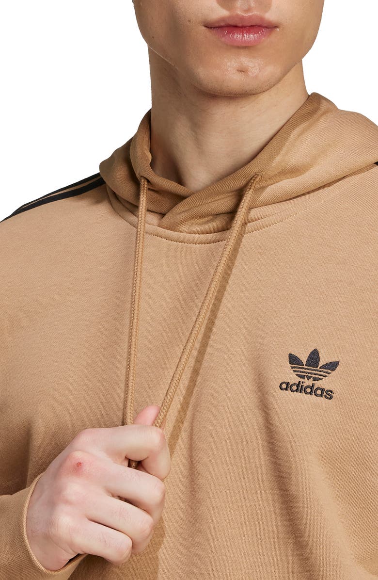 adidas Adicolor 3-Stripes Trefoil Logo Fleece Hoodie, Alternate, color, 