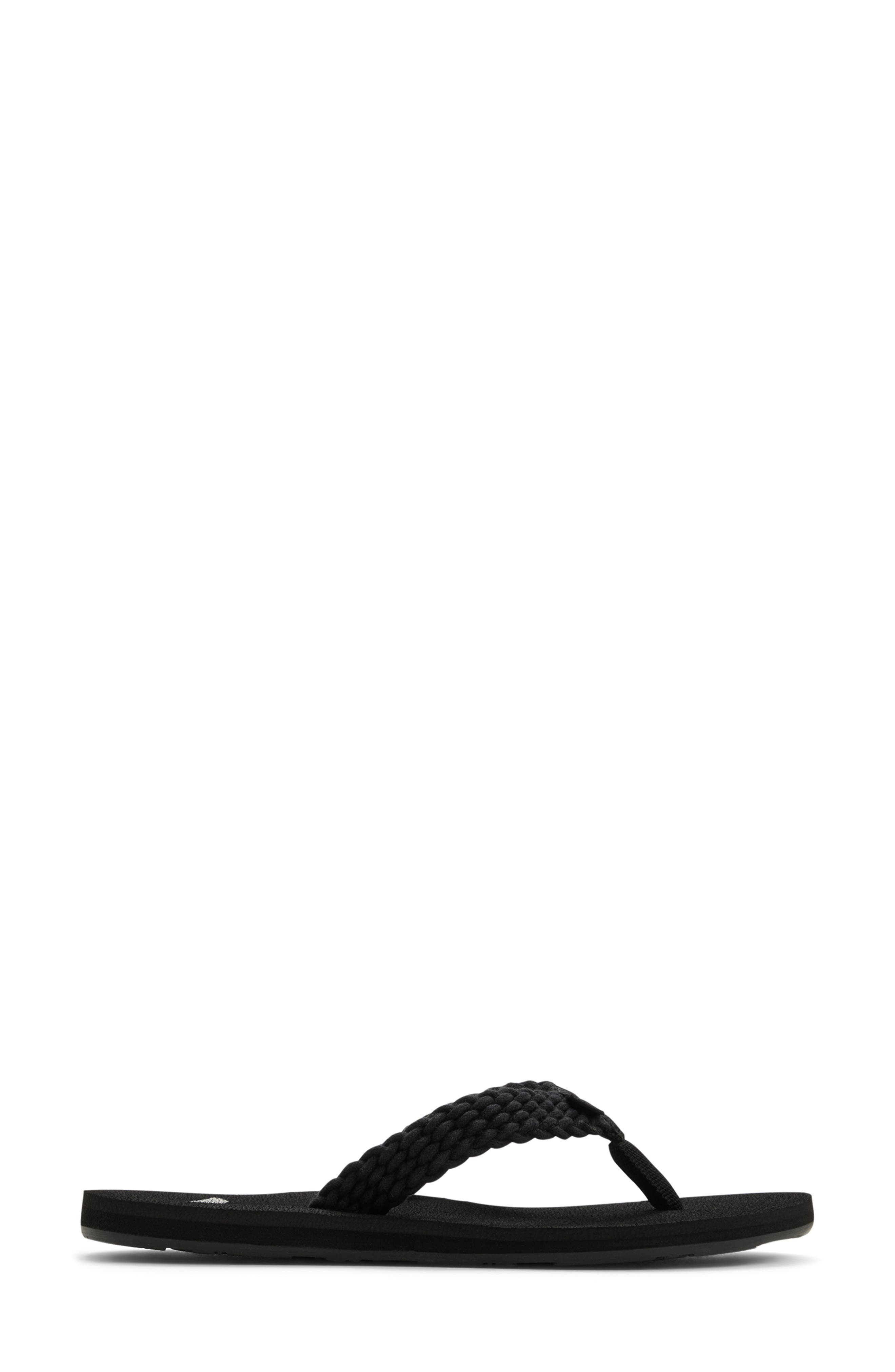 Roxy Porto III Flip Flop, Alternate, color, Black