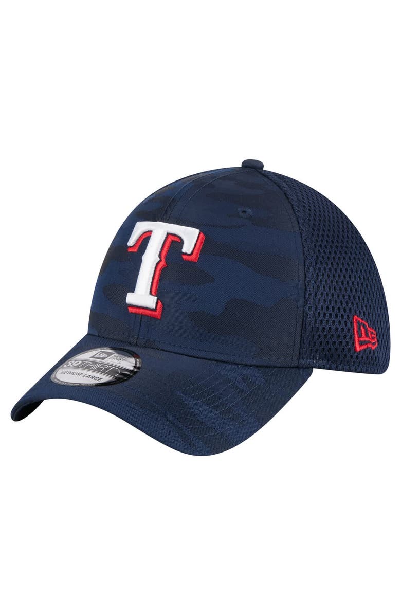 New Era Men's New Era Navy Texas Rangers Subtle Camo 39THIRTY Flex Hat, Alternate, color, Navy