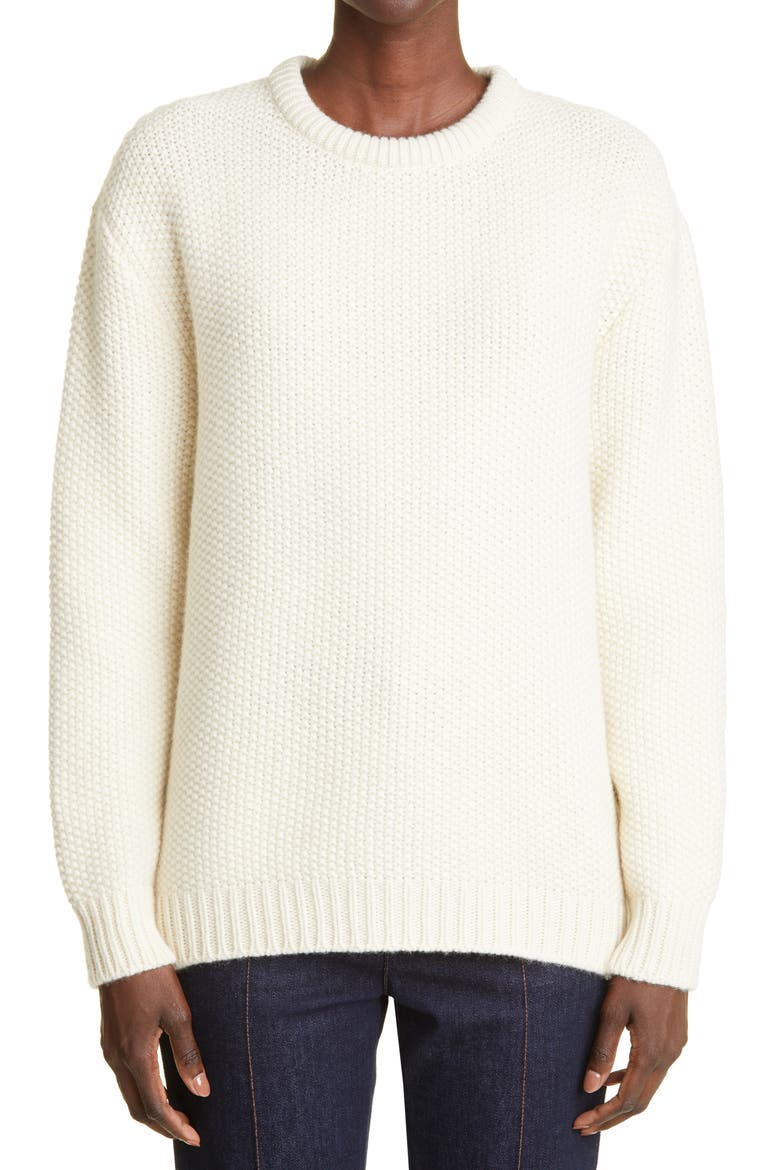 Cashmere Sweater, Main, color, WHITE POWDER